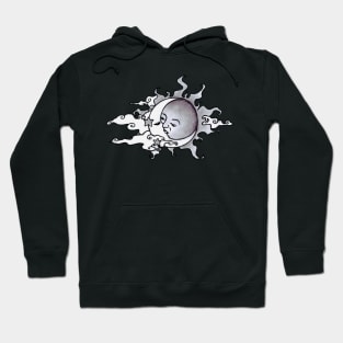 Sun and Moon kissing by night Hoodie